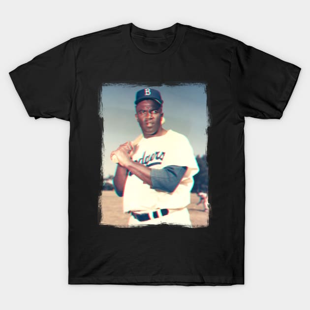 Jackie Robinson 3D effect T-Shirt by Buff Geeks Art